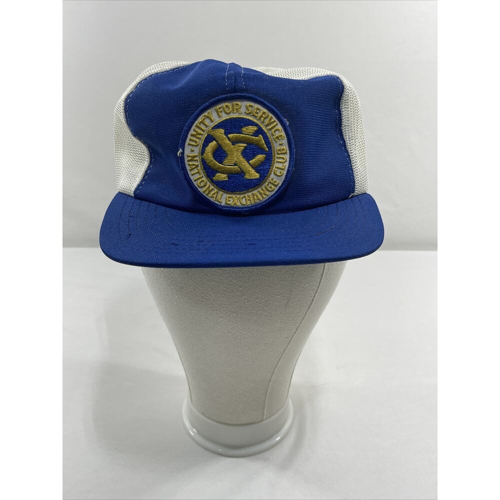 Blue Unity for Service National Exchange Club Snap Back Mesh Hat￼. Rare